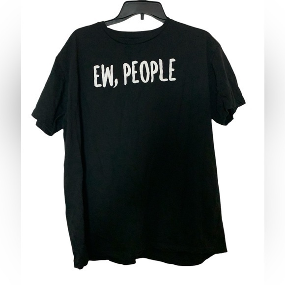 Vintage Ew People Tee Top T-shirt Black White Extra Large - Picture 1 of 9